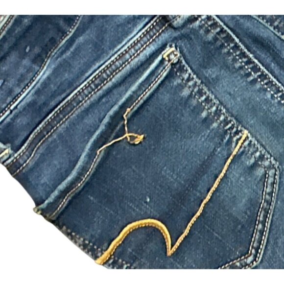 (6 for $25) AE Super Stretch Mid-Rise Jegging in Dark Wash Size 00 Short - Picture 8 of 8